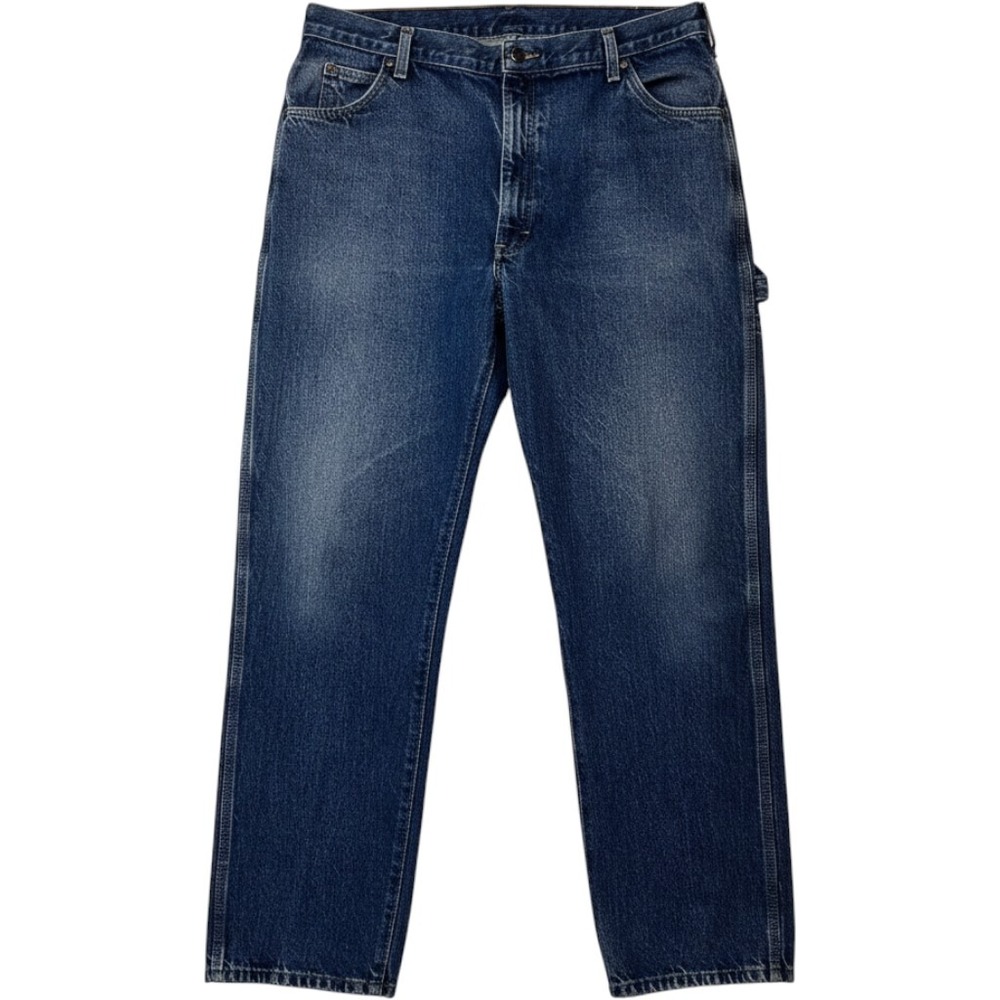 Dickies Mens Carpenter Jeans Relaxed Fit Dark Wash Blue Denim 40x32 1993SNB